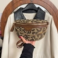 thumbnail image 5 of HUISZJ Leopard Printed Shoulder Bag, Trendy Fanny Crossbody Bag with Adjustable Strap, Fashion Sling Bag for Women Work Travel Outdoor (Brown), 5 of 10