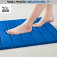 thumbnail image 4 of 1 Piece Striped Design Solid Memory Foam Bathroom Rug Set Non-Slip, 4 of 5