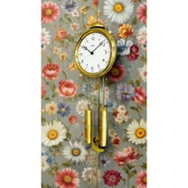 Hermle Round Pendulum Wall Clock - 25" - Brass Finish