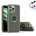 thumbnail image 1 of iPhone 12/iPhone 12 Pro Protective Ring Standing Case Rotate Ring Stand, Armor Style, Impact-Resistant, Shock Absorbing (Green), 1 of 4