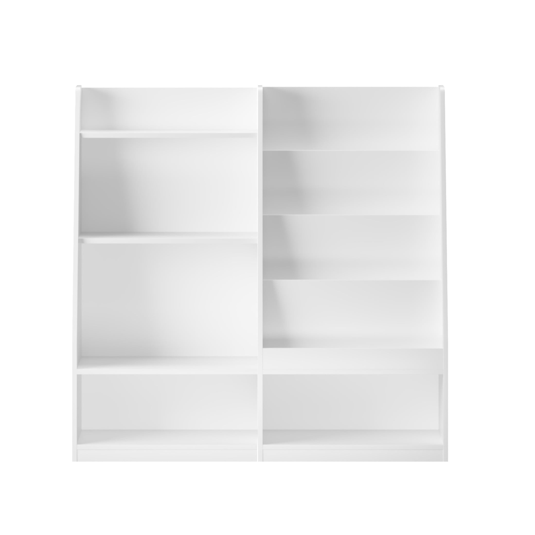 Noble House Kids Bookshelf, Toy Storage Organizer, 4-Tier Wooden Bookcase Display Stand, Kids Room, Playroom, White