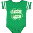 thumbnail image 3 of Inktastic St. Patrick's Day Shamrock Logo Weathered Sassie Lassie Boys or Girls Baby Bodysuit, 3 of 5