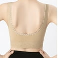 thumbnail image 4 of Bigersell Bralettes for Women with Support V-Neck Wire-Free Bra Support Women Lace Bralette Padded Bra Style R-94 Basic Bra Strap Nylon Convertible Bra Feature Everyday Bras Underwear Beige M, 4 of 6