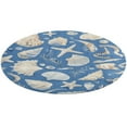 thumbnail image 4 of Beach Seashell Starfish Soft Bedroom Round Area Rug, Washable Cute Nursery Circle Throw Mat, Non-Slip Contemporary Small Low Pile Floor Carpet for Dorm Bedside, 4 of 6