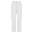 thumbnail image 6 of Men's Corduroy Sweatpants Open Bottom Drawstring Elastic Waist Lightweight Jogger Straight Sweat Trousers with Pockets (S, White), 6 of 8