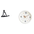 thumbnail image 1 of Reloj de figura abstracta contemporánea, adorno artístico de escritorio con números , movimiento silencioso para decoración de entrada de dormi, 1 of 8