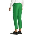 thumbnail image 3 of INSPIRE CHIC Men's Formal Flat Front Skinny Office Prom Cropped Dress Pants 36 Green, 3 of 4