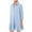 Blue, variant on Women's Tunic Shirt Mini Dress Long Sleeve Cotton Linen Short Dress Button Down Ruffle Hem Shift Dresses Black