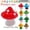 E*2, variant on Jierger 2-Pack Hand Blown Glass Mini Mushrooms, Style E Bright Tiny Figurines for Dashboard Desk Shelf Terrarium, Mini Glass Decor for Aquarium, Fun Desktop Ornament, Gift for Women