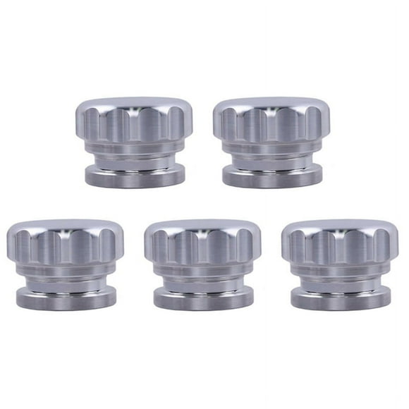 5pcs 2 Inch 51mm Aluminum Alloy Welded on the Filler Neck and Auto Parts Modified Fuel Tank Cap Silver