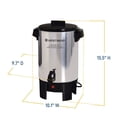 thumbnail image 5 of West Bend Commercial Large Capacity Coffee Urn, 30-Cup Coffee Maker with Automatic Temperature Control, in Silver (58030), 5 of 16