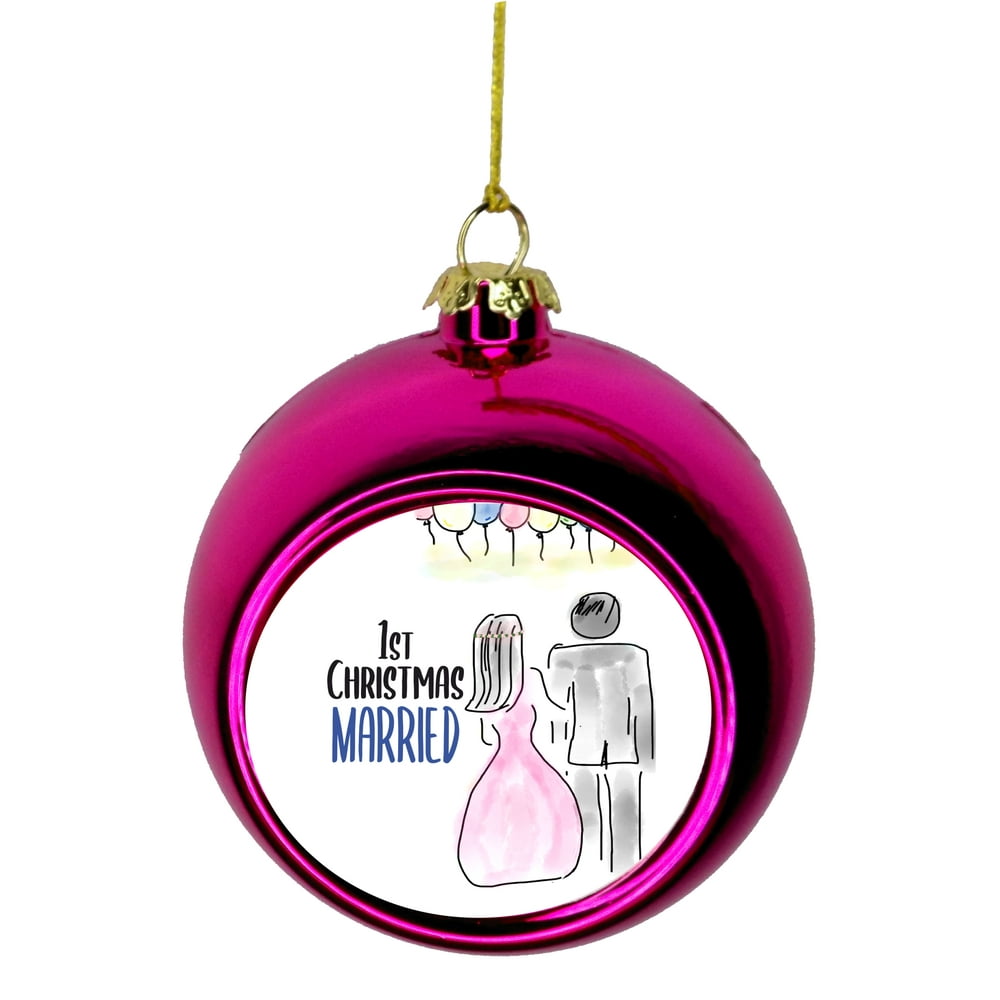 Just Married Ornament Just Married Xmas Ornament Just Married Tree