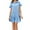 2-Light Blue, variant on QHFBli Womens Summer Button Down Shirt Dress Casual Ruffle Sleeve Shift Mini Dresses with Pockets