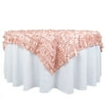 thumbnail image 2 of BalsaCircle 72x72 in Dusty Rose Taffeta Square Table Overlay 3D Leaves Petals Design Party Events Decorations Supplies, 2 of 8