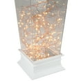 thumbnail image 4 of Northlight 12” Battery Operated White Tapered Lantern with Rice Lights Tabletop Decoration, 4 of 5
