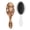 White-98, variant on Abstract Colorful Detangling Hair Brush, Geometric Wooden Handle Paddle Comb, Artistic Gift for Women, Teens, Daily Hair Care