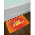 thumbnail image 2 of Hello Sunshine Bath Mat, Colorful Composition with Hello Sunshine Words and Blooming Spring Flowers, Plush Bathroom Decor Mat with Non Slip Backing, 29.5" X 17.5", Multicolor, by Ambesonne, 2 of 2