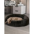 thumbnail image 2 of 1pc Plush Round Pet Bed Comfortable And Warm Suitable For Large, Medium And Small Cats And Dogs Sleeping In Four Seasons, 2 of 21