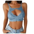 thumbnail image 1 of Gibobby Lenceria mujer sexy Ropa Lencería para Mujer Encaje Interior Halter Chemise V Cuello Camisón Sexy Ropa de Dormir Camisón Malla(Azul, M), 1 of 5
