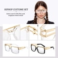 thumbnail image 3 of Gafas de sol Hicarer, años 80, 90, vintage, rapero, DJ, hip hop, unisex, 3 of 6