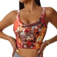 thumbnail image 1 of Lsque Space Soutien-Gorge de Sport pour Femmes Imprimé Art Squelette, Compression, Évacuation de l'Humidité, Soutien-Gorge de Sport à Fort Impact pour Femmes, Soutien-Gorge de Sport-Moyen, 1 of 8