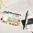 thumbnail image 4 of Cartoon Puppy Dog 2 Pack Pencil Pouch for 3 Ring Binder Smooth Zipper Folders with Pockets Clear Window Pencil Case, 4 of 6
