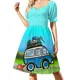 thumbnail image 2 of Vestido de manga corta Happy Camper, ropa de verano para mujer, vestidos, vestido de verano para mujer, mono de verano para mujer, 2 of 7