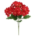 thumbnail image 2 of 1 Bunch Artificial Hydrangea Bouquet, Real touch Fake Flower for Home Table Centerpiece, Wedding Decor Festival Bouquet, Uv Resistant Silk Plant (Red), 2 of 9