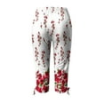 thumbnail image 5 of SBYOJLPB Women's Comfortable Cropped Leisure Time Pants Sweatpants Yoga Pants Red 6(M), 5 of 5