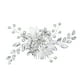 thumbnail image 4 of Nvzi Horquillas para el pelo de boda con flores para novias, peinetas con perlas de cristal, pinzas para el pelo, accesorios para el pelo de boda dorados, joyas, color blanco, 4 of 4