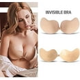 thumbnail image 5 of 2 Pair Nipple Cover,Self Adhesive Invisible Bra Push Up Backless Strapless Magic Sticky Bras Wing-Shape Silicone Bra for Women, 5 of 7