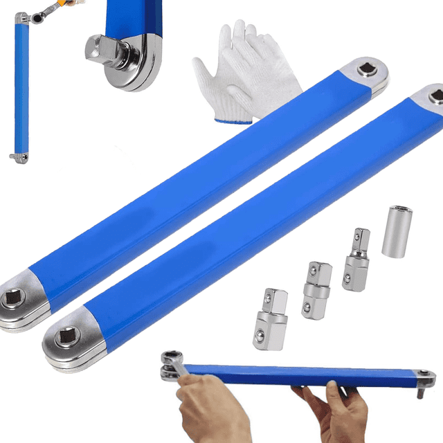 Offset Extension Wrench - Offset Extension Wrench Impact & Ratchet Extension Bar Set with 1/2", 1/4", 3/8" Adapters