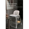 thumbnail image 6 of Baby Feeding Chairs,4 Wheels Baby Portable Folding Dining Chairs with Adjustable Height for Suitable for Kids and Toddlers,Unisex,Black, 6 of 13