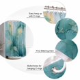 thumbnail image 3 of Green Marble Shower Curtain, 60" x 72", Abstract Modern Art Green Gradient Waves Waterproof Bathroom Curtain Washable Shower Curtain Set with 12 Hooks, 3 of 6