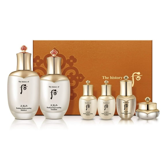 The History of Whoo Cheongidan Special Set|Wrinkle & Elasticity Improvement, Skin Hydrating, Refining & Purifying | Contains Cheongidan Balancer, Emulsion, Essence, Eye Cream &