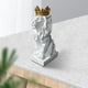 thumbnail image 5 of Estatua de león 3D, figura de animal, escultura coleccionable para decoración de escritorio y hogar. Blanco, 5 of 9