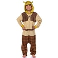thumbnail image 5 of DreamWorks Shrek Boys' Ogre Character 3D Face Ears Hooded 1 Piece Sleep Union Suit Footless Pajama For Kids Loungewear, 5 of 7