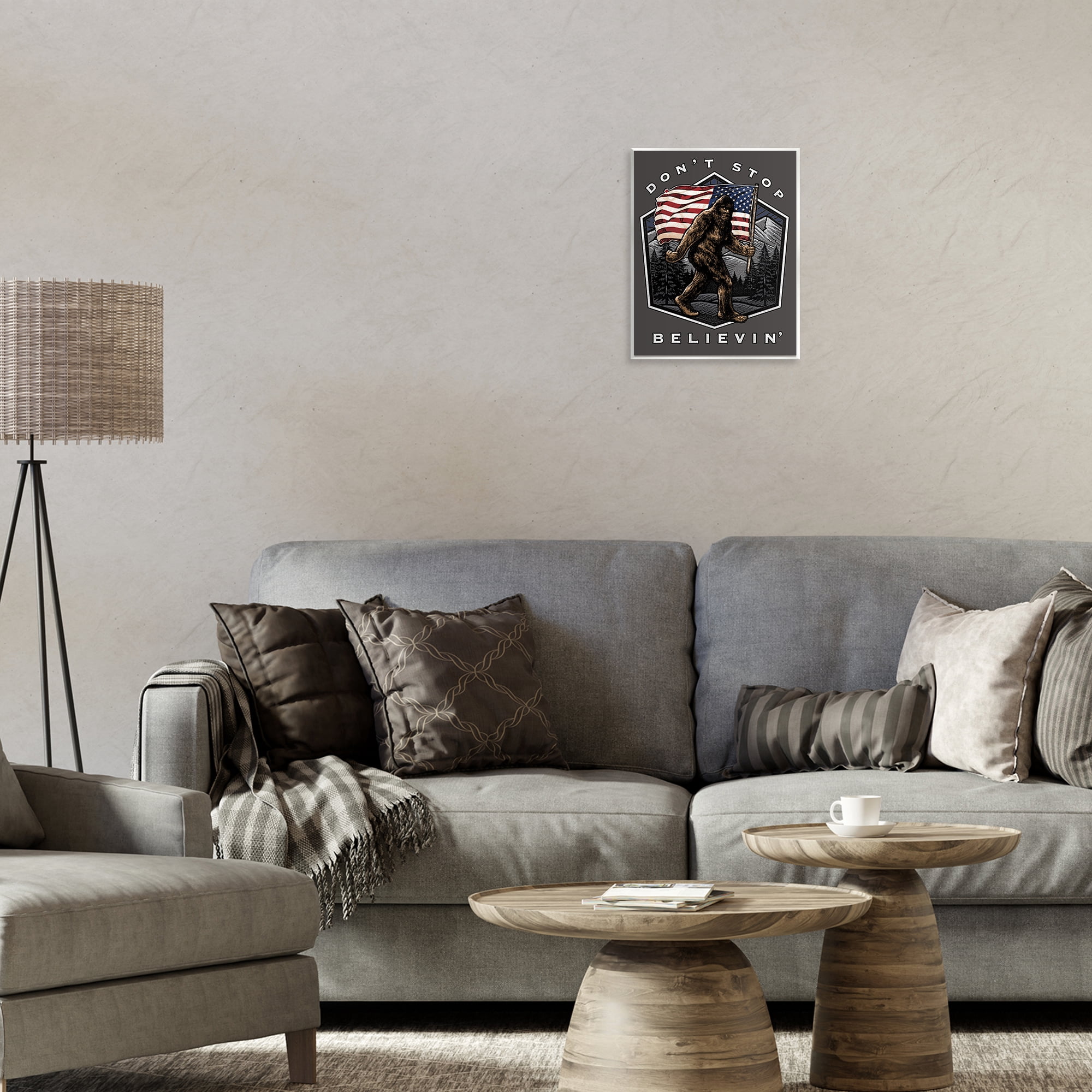Stupell Industries Don't Stop Believing Novelty Painting Unframed Art Print Wall Art, 11 x 14