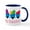White/Navy Inside, variant on CafePress - Happy Easter Mug - 11 oz Ceramic Mug - Novelty Coffee Tea Cup