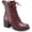 Wine Smooth, variant on SUN STONE Womens Burgundy Slip Resistant Lace Sloanie Round Toe Block Heel Hiking Boots 9 M