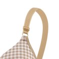 thumbnail image 4 of Byworldtasic Ladies Everyday Plaid Wireless Bra Ribbed V‑Neck Lightweight Bralette Adjustable Shoulder Straps Casual Bra, 4 of 5
