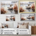 thumbnail image 4 of Designart "Misty Marsh Scene with Duck III" Animals Framed Wall Art Decor - Modern Farmhouse Grey Duck Entryway Framed Wall Art, 4 of 6