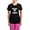 With Pink Pant, variant on CafePress - Home Wifi Pajamas - Women's Short Sleeve Print T-Shirt and Pants Dark Cotton Pajama Set