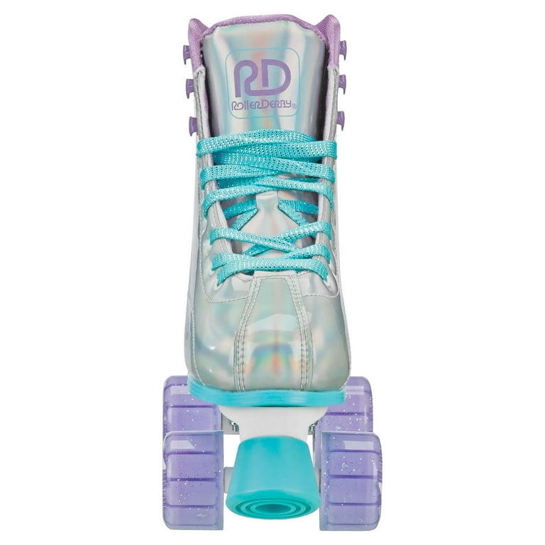 Patins à Roulettes Roller Derby Pixie Holographiques - Fille, Taille Réglable