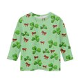 thumbnail image 3 of St Patricks Day Shirts Girls 3/4 Sleeve Shamrock Irish Shirts Casual Clover Graphic Tops Loose Fit Cute Summer T-Shirts,Green 9-10 Years, 3 of 4