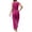 Hot Pink, variant on Women's V-Neck Sleeveless Wide Leg Jumpsuit - Adjustable Waist Romper for Summer Casual Wear