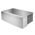 thumbnail image 3 of Miligoré 33" x 21" x 10" Deep Single Bowl Farmhouse Apron Zero Radius 16-Gauge Stainless Steel Kitchen Sink - Includes Drain/Grid, 3 of 7