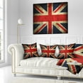 thumbnail image 3 of Designart Vintage UK Flag - Contemporary Throw Pillow - 16x16, 3 of 5