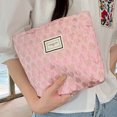 thumbnail image 4 of Bolso De Cosméticos Bolso de cosméticos con estampado de flores Bolso de almacenamiento portátil retro suave para acampar (estilo 4), 4 of 8