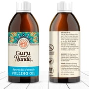GuruNanda Oil Pulling Natural Mouthwash - Original Ayurvedic Blend for Healthy Teeth & Gums - 8.45 fl oz.